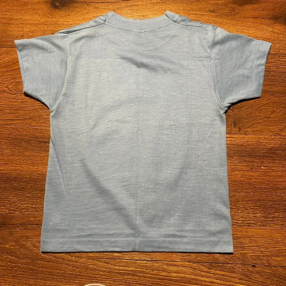 Vintage Fruit of the Loom Blue MASK Graphic T-Shirt Kids Medium 6-8 1985